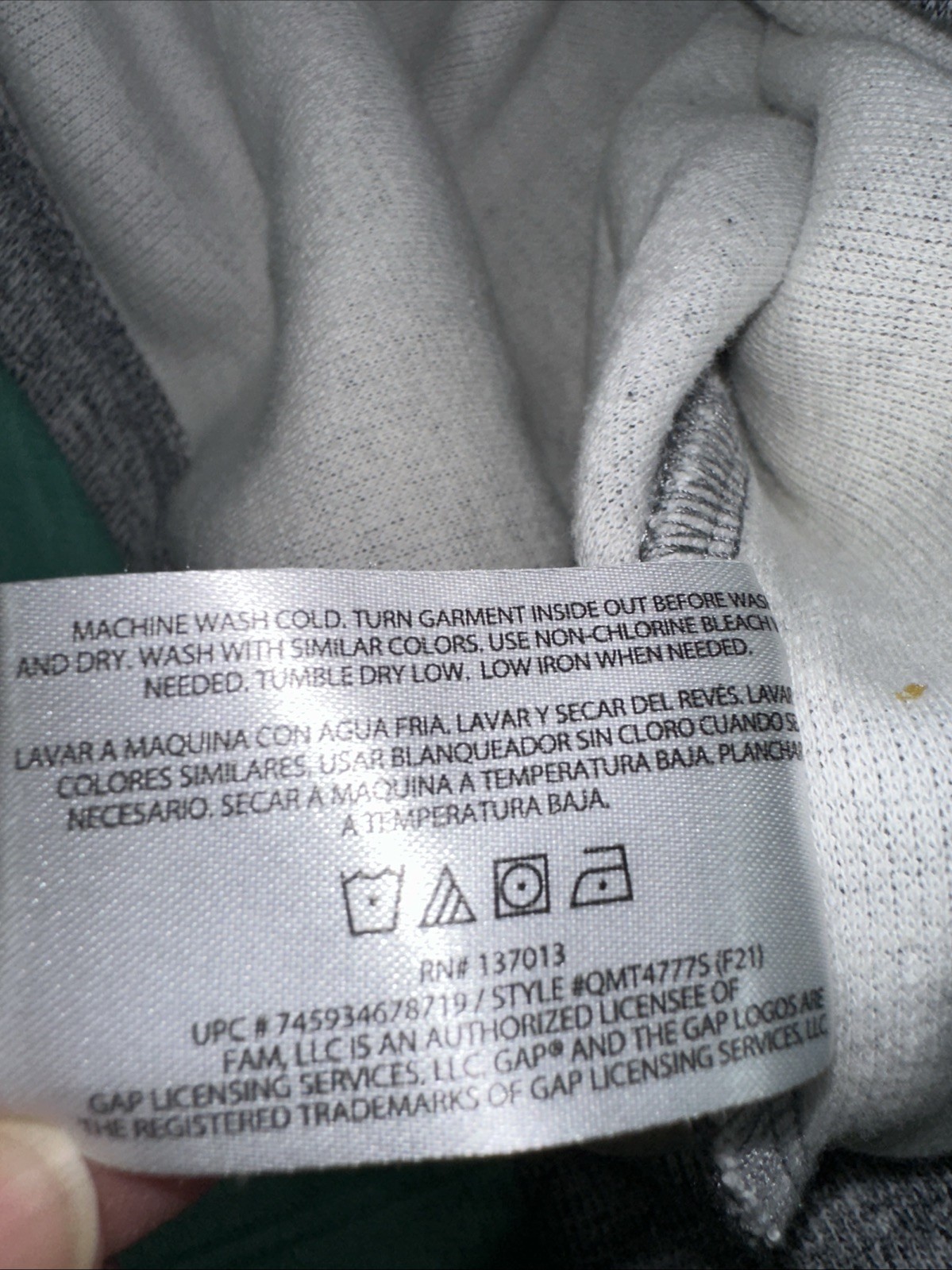 GAP Mock Neck Pullover Gray SMALL - image 7