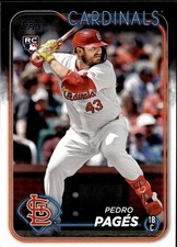 2024 Topps Update US338 Pedro Pages St. Louis Cardinals Rookie Card. rookie card picture