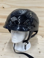 Harley-Davidson Midnight Flame Half Helmet Motorcycle DOT Approved Size S
