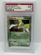 2003 POKEMON EX RUBY & SAPPHIRE #102 SCYTHER EX HOLO PSA 9 on eBay