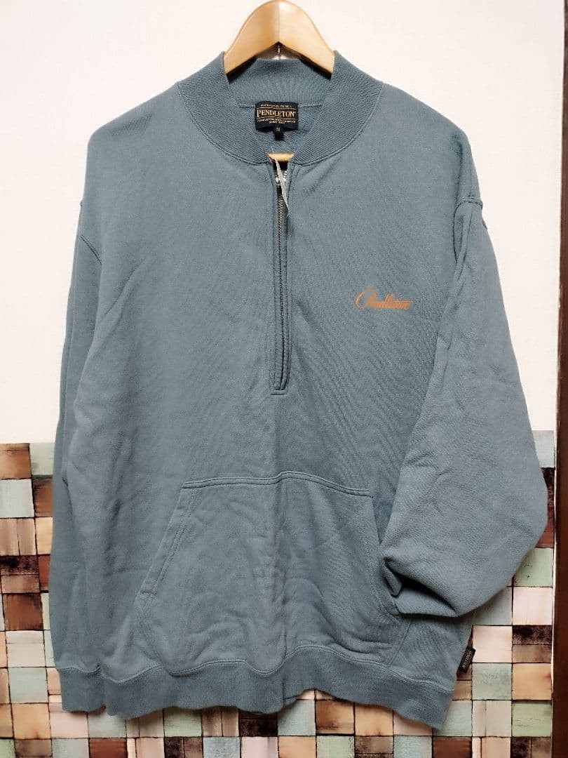 PENDLETON Half Zip Sweatshirt Back Print Unisex M… - image 2