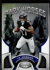 2022 Panini Certified #DH-9 J.K. Dobbins Dark Horses