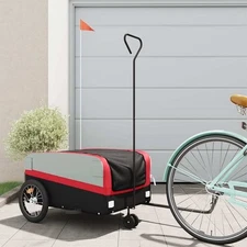 Bike Trailer Black and Red 99.2 lb Iron