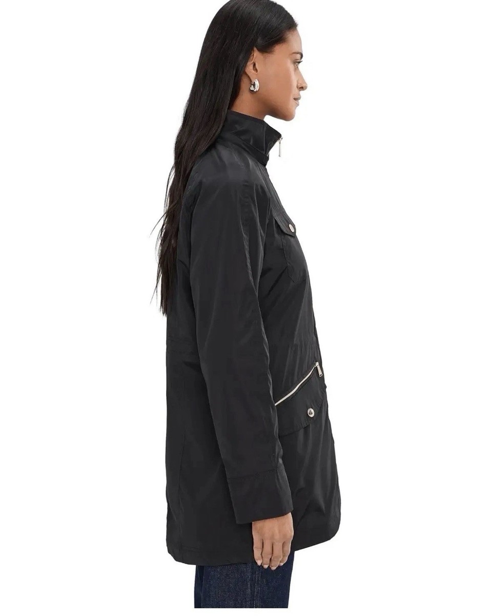 Michael Kors Anorak Rain Jacket Black Softshell Women size Large