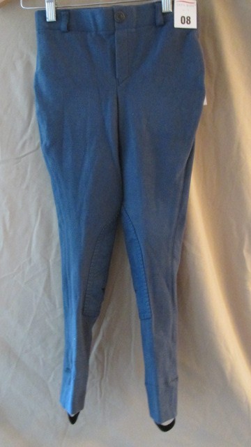 TUFFRIDER Breeches YOUTH Size 08 Blue 23-25" Waist 30" Long 21" Inseam NWT
