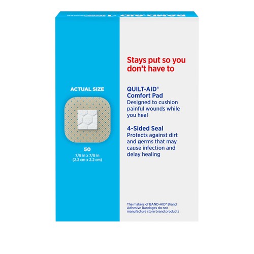 BAND-AID Brand Sheer Spots Adhesive Small Square Bandages, Small, Beige  - Picture 7 of 9