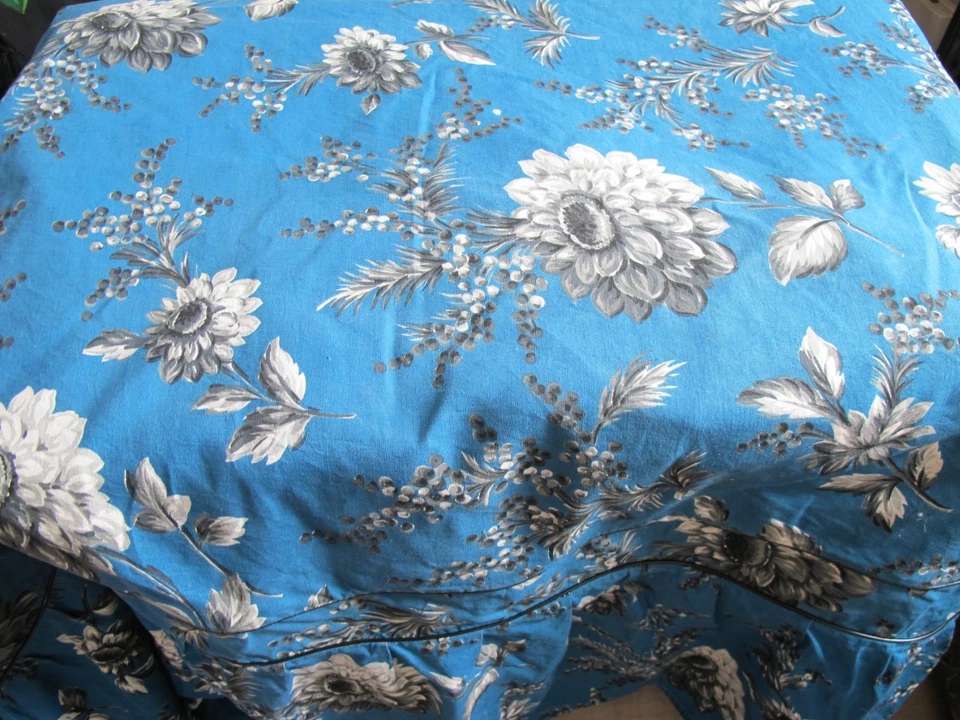 DESSUS DE LIT  DECOR " TAHITI"  TISSU GRAND TEINT /ANNEE 1960 LIT 140 - Photo 4/4