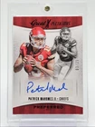 PATRICK MAHOMES II 2017 PREFERRED X-PECTATIONS ROOKIE RED AUTO /25 Q3263