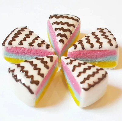 100 Dollhouse Miniature Layer Cake Slices *Doll Food Barbi Diorama Wholesale Lot