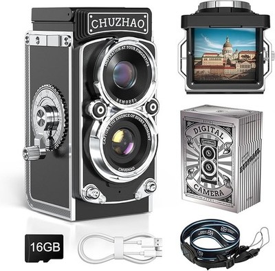 Retro Mini Digitalkamera, CHUZHAO M1 1080P FHD Video 12MP Autofokus Retro Kamera