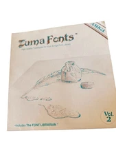 Zuma Fonts Vol 2 1988 Commodore Amiga Disk Euro Stencil Chelt Zuma Group Vtg