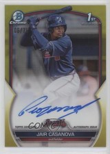 2023 Bowman Chrome Prospect Yellow Refractor 6/75 Jair Casanova Auto 15tx