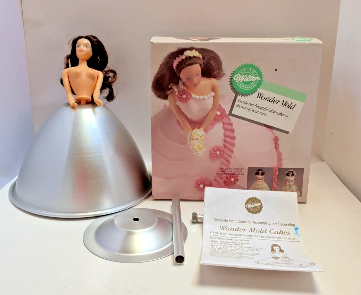 Wilton Wonder Mold Cake Pan Set Doll 3 D Shape for Design New Aluminum