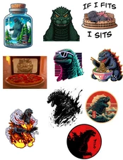 Godzilla Movie stickers