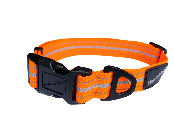 Hem and Boo Sports Collar Orange Small 10-14  Inches