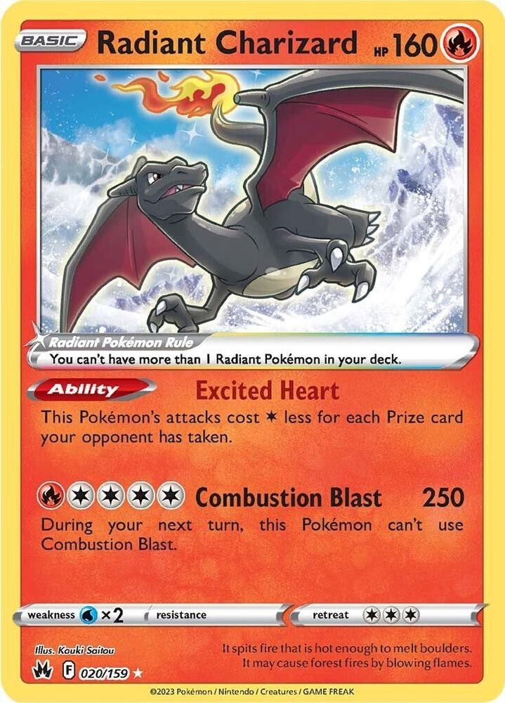Pokemon Radiant Charizard 020/159 Radiant Rare Holo