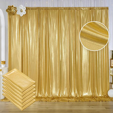 30Ftx10Ft Gold Backdrop Curtain for Parties, Wrinkle Free Glitter Photo Backdrop