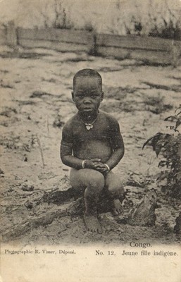 PC BELGIAN CONGO JEUNE FILLE INDIGENE CHILD TYPE VINTAGE POSTCARD (b68198)