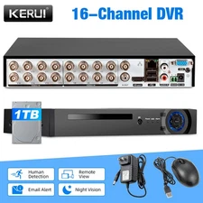 KERUI 16CH 16 Channel Security Recorder DVR+1TB For Hybrid CCTV/HD/TVI/IP Kits 