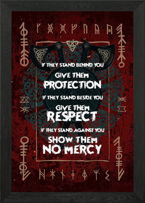 Warriors code Framed Wall Art Poster Canvas Print Picture