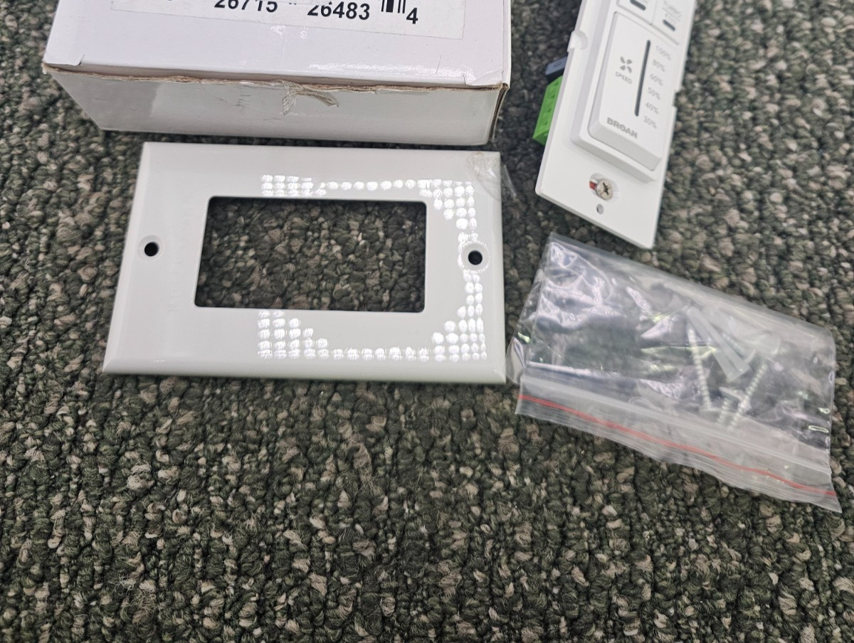 Broan VTSPEEDW Wall-Mounted Speed Selector Control For Broan-NuTone AI Series