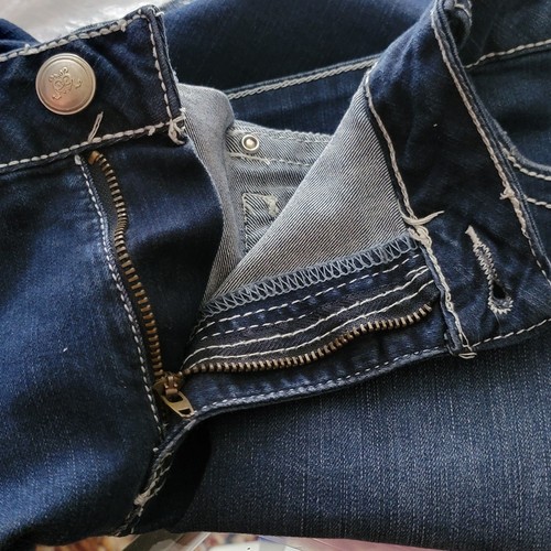 Western bestickte Jeansshorts Gr. 20 W Cut Off Stretch dunkle Waschung Denim Rodeo - Bild 5 von 10