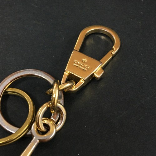 EGA GUCCI Horse Bit Gold Tone Key Ring Bag Charm/2CE0249 - Picture 3 of 8