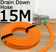15m 49ft Drain Down Hose Plumber's Central Heating System Radiators Pipes Orange