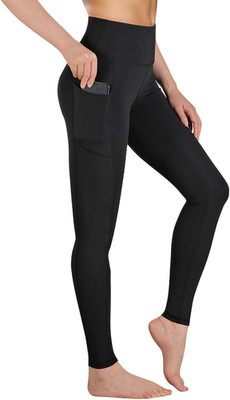 Sport Leggings Damen High Waist Sporthose Mit Taschen Blickdicht Gym Leggins Dam