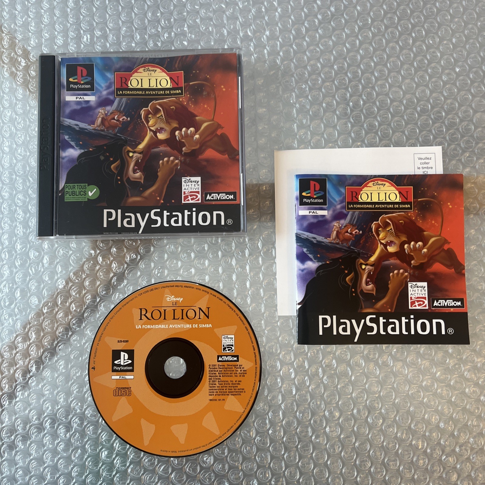 Le Roi Lion La Formidable Aventure de Simba Sony Playstation 1 - PS1 FRA TBE +++