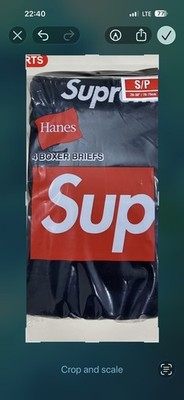 Supreme x Hanes Boxer Briefs (4 pack) black Medium M