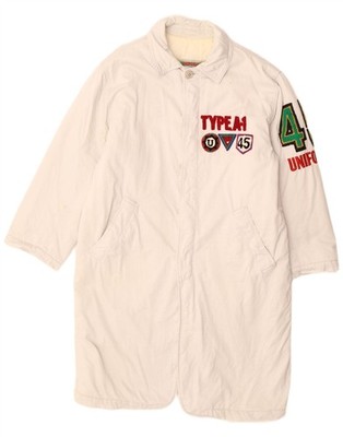 Uniform Herren Grafik Mantel UK 40 Large weiß CF15