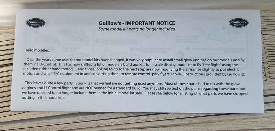 New Guillow 1903 Wright Brothers Flyer [GUI1202] Laser Cut Balsa Wood Model Kit - Image 3 of 4