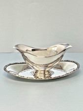 Very Unusual Silver Plated Double Lipped Gravy Boat