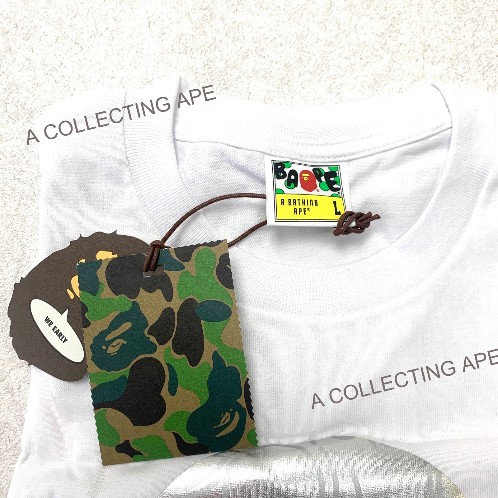 A BATHING APE BAPE x Hajime Sorayama Ape Head Tee T-Shirt White New Rare Size L image 4
