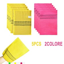5pcs-Korean Italy Asian Exfoliating Bath Washcloth Body Scrub Shower Soft Towel