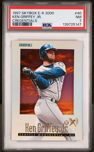 1997 Skybox E-X 2000Credentials Ken Griffey Jr. PSA 7! Serial Numbered 256/299!