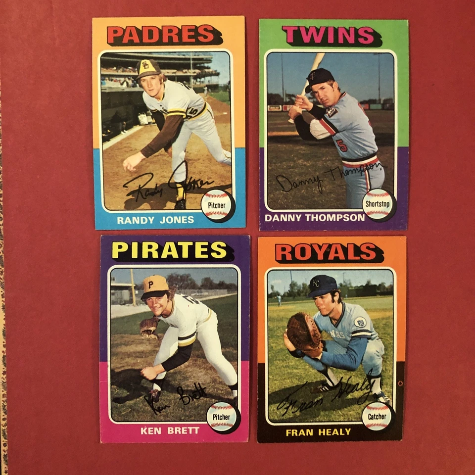 Lote de 10 tarjetas de béisbol 1975 Topps - Lote 4 Foto 3 de 4