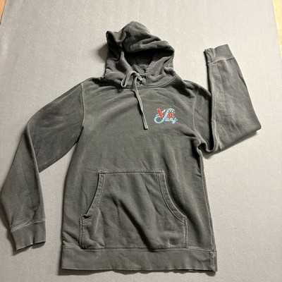 Volcom Val Surf Hoodie Gray Pullover Skate Surf Y2K Fleece Size M Fits L