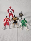 Vintage Power Rangers Lot Of 5 Action Figures Bandai 1996, 97, 98 - Saban 2000