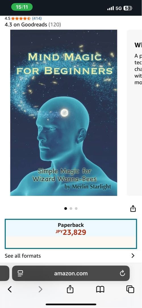 Mind Magic for Beginners Merlin Starlight Paperback Used Book | eBay