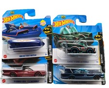 Hot Wheels Batmobile TV Series 4 car bundle Inc 1966 bat boat short card