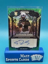 2025 Prizm Draft Picks Green Shimmer 1/8 Shadeur Sanders #DPA-SSS Auto