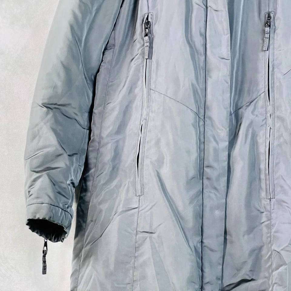 【EMPORIO ARMANI】 Длинное пальто, длинная длина, оливковый зеленый, размер S - Изображение 3 из 4