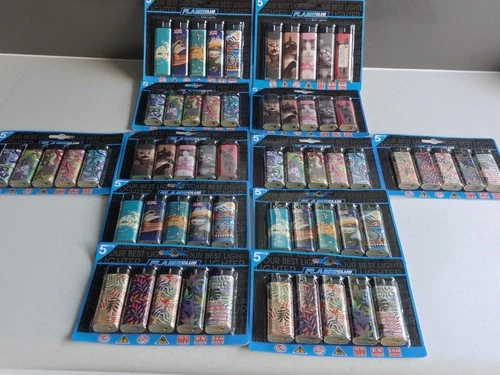 Wholesale  deal 60 electronic refillable lighters&50 Bic J26 large Disposable li - Picture 1 of 10