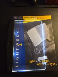 Lightwedge LED Book Light Original Large Black in Box Light Wedge 6.75”x9.25”