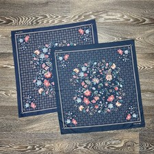 2x JACOB COHEN Paris Cotton/Silk Pocket Square 53x55 cm
