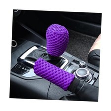 2 Pack Car Gear Shift Knob Cover  Handbrake Cover, Automotive Anti Purple