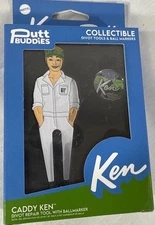 Ken Barbie Mattel  Putt Buddy Golfing Divot Tool Golf Ball Marker Set Caddy Ken