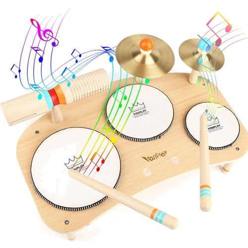 Holzspielzeug Schlagzeug Kinder Musikinstrument 8 In 1 Montessori Geschenk